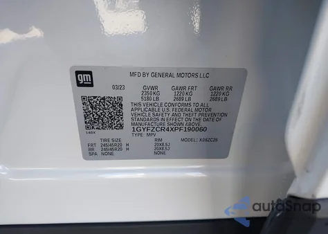 2023 Cadillac Xt4 Fwd Premium Luxury z USA, uszkodzony, nr VIN 1GYFZCR4XPF190060